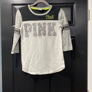 Woman’s size XS. Victoria secrets PINK sequin shirt.